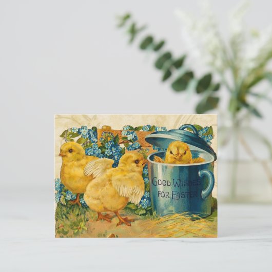  paaskippen feestdagenkaart (Staand voorkant)