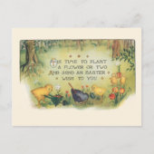  paaskippen in de tuin met Funny Poem Briefkaart (Voorkant)