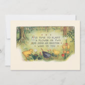  paaskippen in de tuin met Funny Poem Feestdagenkaart (Voorkant)