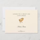  paaskippen in de tuin met Funny Poem Feestdagenkaart (Achterkant)