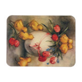  paaskippen met Red Tulip Flowers Magneet (Horizontaal)