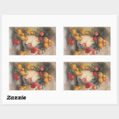  paaskippen met Red Tulip Flowers Rechthoekige Sticker (Vel)