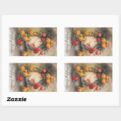 paaskippen met Red Tulip Flowers Rechthoekige Sticker (Vel)