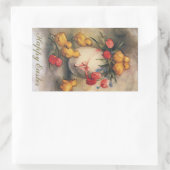 paaskippen met Red Tulip Flowers Rechthoekige Sticker (Tas)