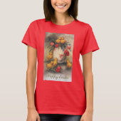  paaskippen met Red Tulip Flowers T-shirt (Voorkant)