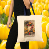 paaskippen met Red Tulip Flowers Tote Bag