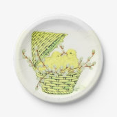 paaskippen papieren bordje (Voorkant)