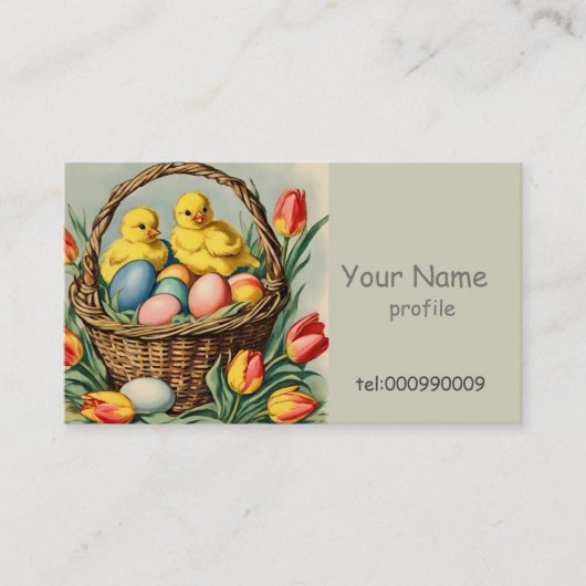  paaskippen visitekaartje (Voorkant)