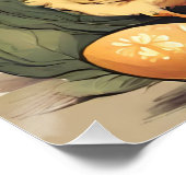 paaskippenfamilie in de lentetuin perfect poster (Hoek)