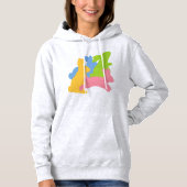 paaskleding, paaskonijnen vrouwen hoodie (Voorkant)