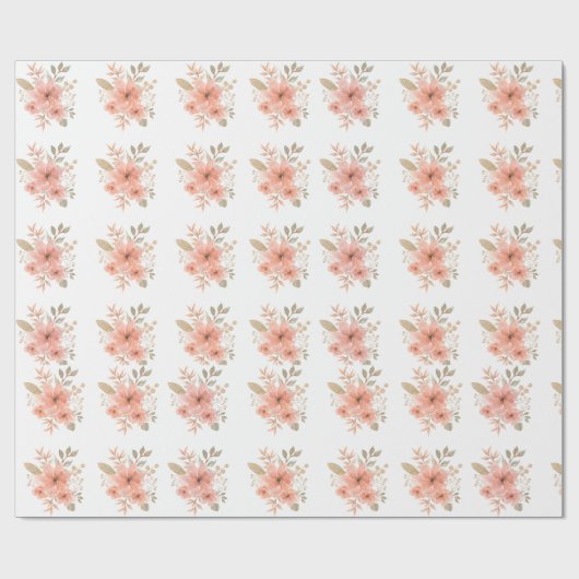Paaskleur Bloemig Cadeaupapier (Vlak)