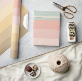 Paaskleur strepen patroon cadeaupapier