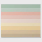 Paaskleur strepen patroon cadeaupapier (Vlak)