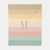 Paaskleur strepen patroon fleece deken (Voorkant)