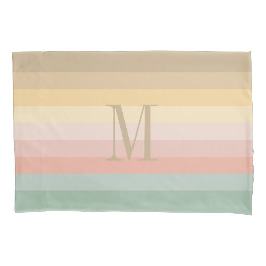 Paaskleur strepen patroon kussensloop (Voorkant)