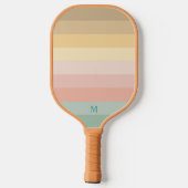 Paaskleur strepen patroon pickleball paddle (Achterkant)