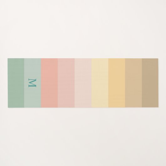 Paaskleur strepen patroon yogamat (Achterkant (horizontaal))