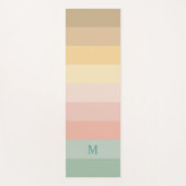 Paaskleur strepen patroon yogamat (Voorkant)