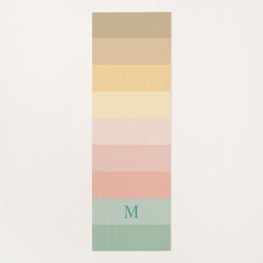 Paaskleur strepen patroon yogamat (Achterkant)