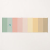 Paaskleur strepen patroon yogamat (Voorkant (horizontaal))