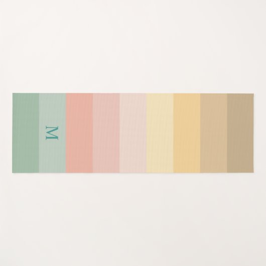 Paaskleur strepen patroon yogamat (Voorkant (horizontaal))