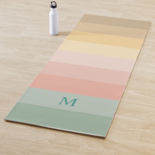 Paaskleur strepen patroon yogamat (In situ)