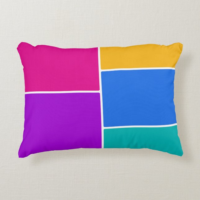 Paaskleuren voor het kleuren van voorjaarskleuren accent kussen (Voorkant)