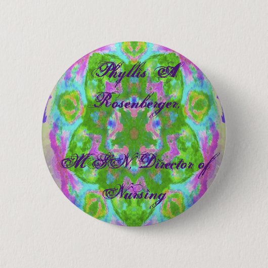 Paaskleurig kaleidoscoopontwerp afbeelding ronde button 5,7 cm (Voorkant)