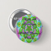 Paaskleurig kaleidoscoopontwerp afbeelding ronde button 5,7 cm (Voorkant /achterkant)