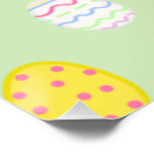 Paaskleurige eieren perfect poster (Hoek)