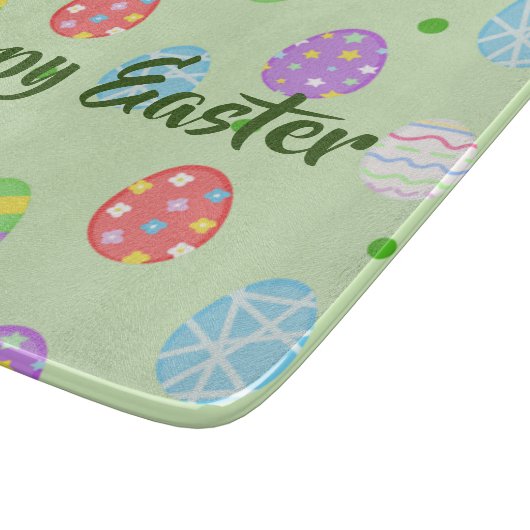 Paaskleurige eieren snijplank (Hoek)