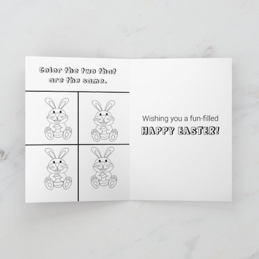 Paaskleuring en activiteit Kaart voor kinderen (Binnen)