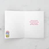 Paaskleurrijke bloemenmand Spring Joy Kaart (Binnen)