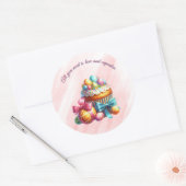 Paaskoekjes Alles wat je nodig hebt is liefde Ronde Sticker (Envelop)