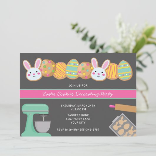 PAASKOEKJES FEEST UITNODIGING (Staand voorkant)
