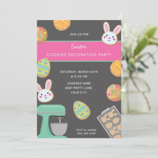 PAASKOEKJES FEest UITNODIGING (Staand voorkant)