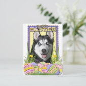 Paaskoekjes - Siberian Husky Feestdagenkaart (Staand voorkant)