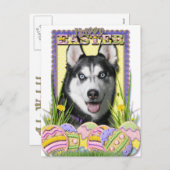 Paaskoekjes - Siberian Husky Feestdagenkaart (Voorkant / Achterkant)