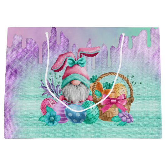 paaskoepel met mandeieren groot cadeauzakje (Voorkant)