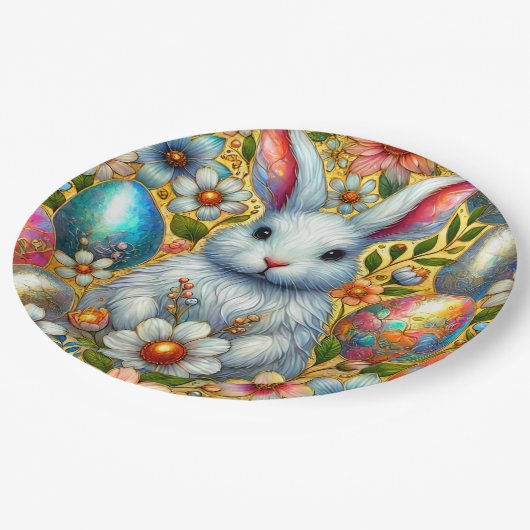 PAASKONIJN 3D ~ Alcohol Inkten ~ Papieren Bordje (Gekanteld)