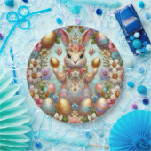 PAASKONIJN 3D ~ Pastels~ Papieren Bordje (Feest)