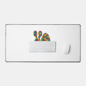 Paaskonijn Autisme Bewustzijn Puzzel Stuk Autist Bureaumat (Keyboard & Muis)