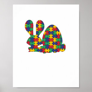 Paaskonijn Autisme Bewustzijn Puzzel Stuk Autist Poster