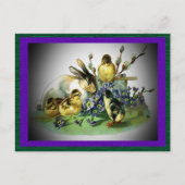  paaskonijn, Baby en bloemen, ZSSG Feestdagenkaart (Voorkant)