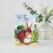  paaskonijn briefkaart (Staand voorkant)
