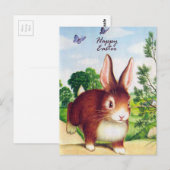  paaskonijn briefkaart (Voorkant / Achterkant)