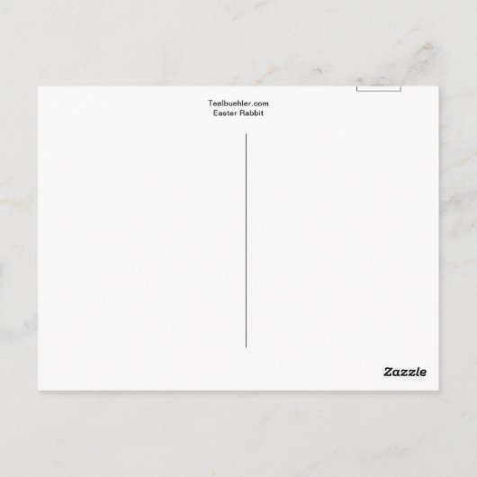 Paaskonijn Briefkaart (Achterkant)