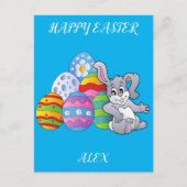 Paaskonijn & briefkaart op maat. (Voorkant)