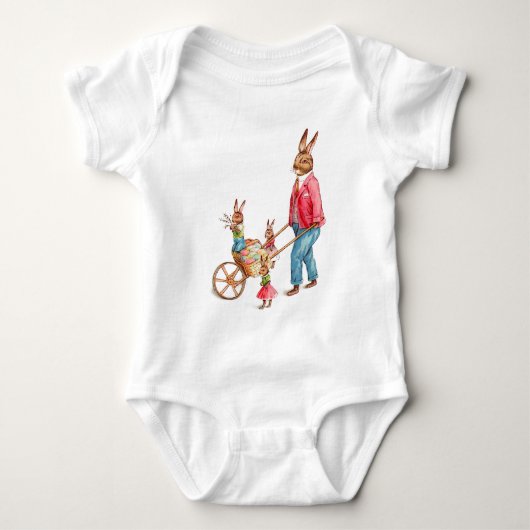  paaskonijn Decoratieve eierwt Romper (Voorkant)