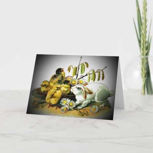  paaskonijn en Baby, ZSSG Feestdagen Kaart (Voorkant)